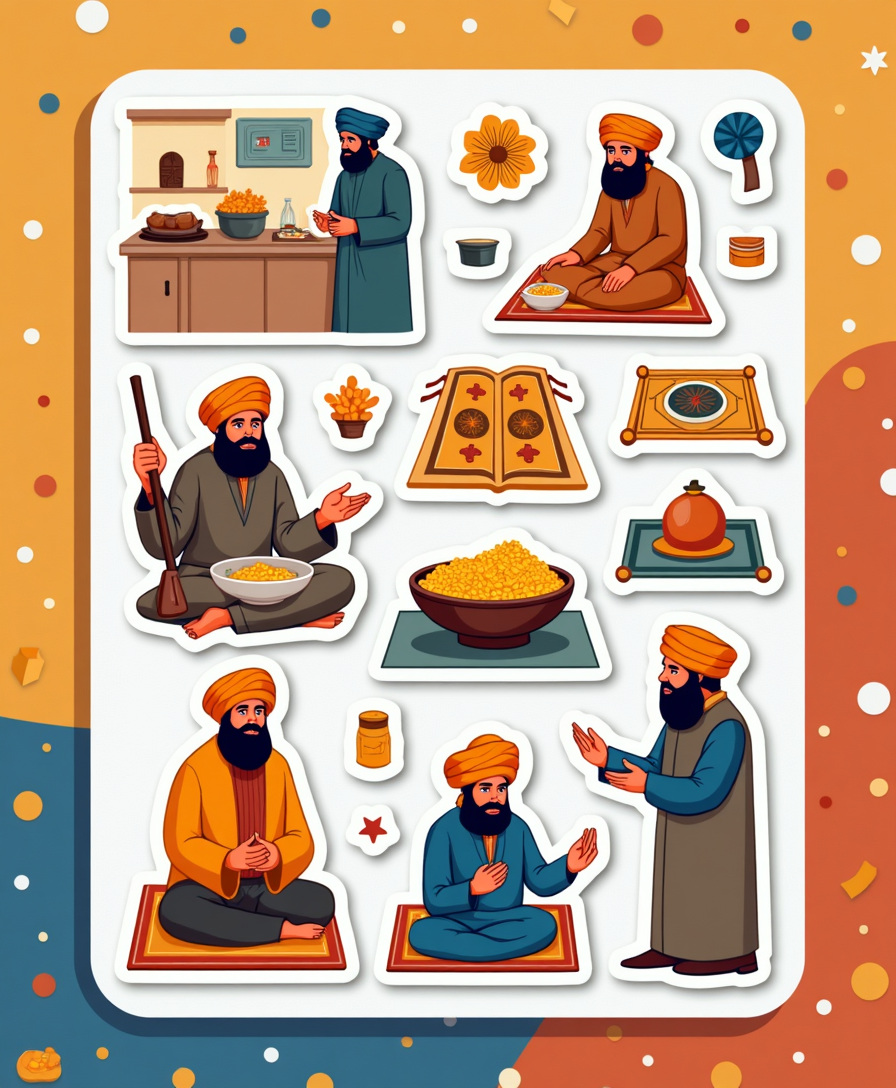 Indian Gods - Religious - Stickers Sheet v12
